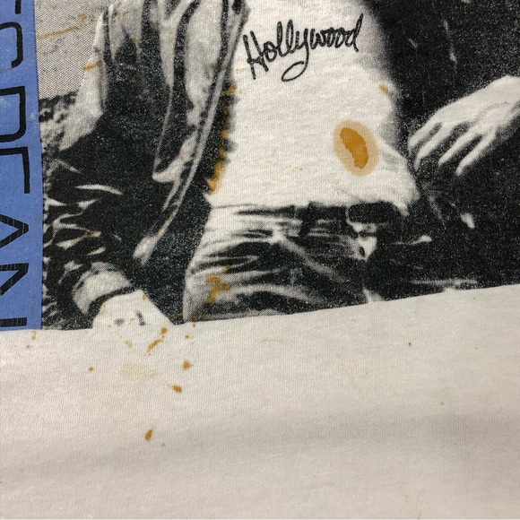 RARE Vintage 1991 Painted Lady James Dean Hollywood White Tee Shirt Mens XL. - Picture 6 of 12
